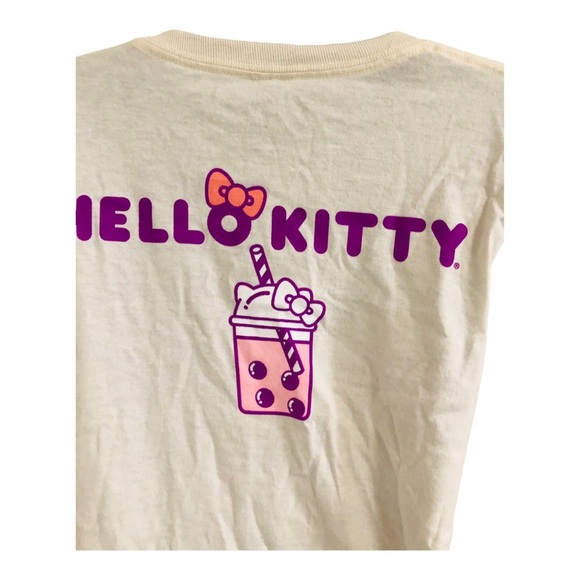 Hello Kitty cream relaxed fit graphic print ice cream shop t-shirt size large - Picture 12 of 16
